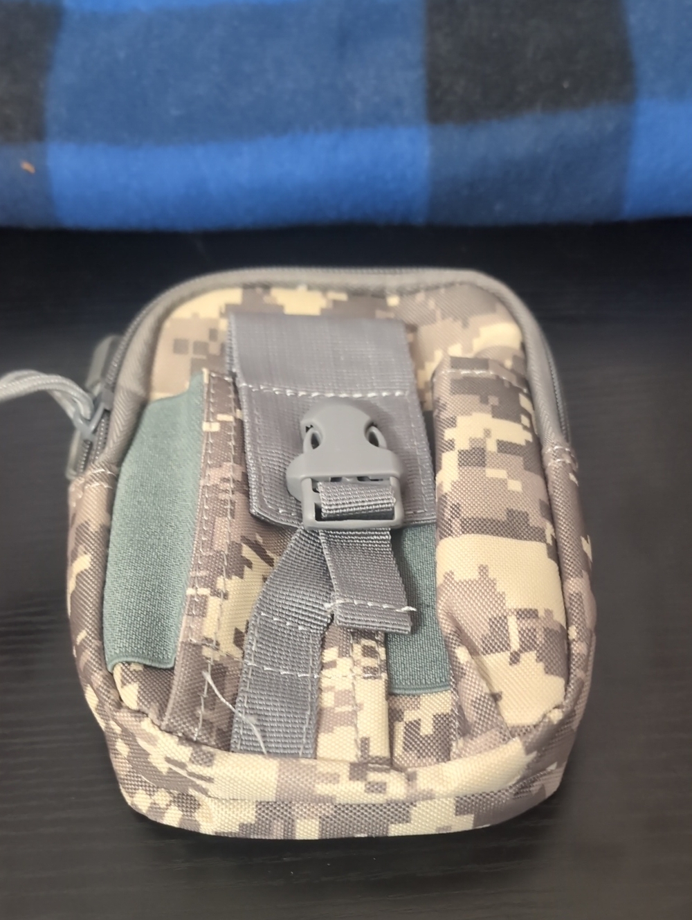 Compact Digital Camo Utility Pouch - Gray